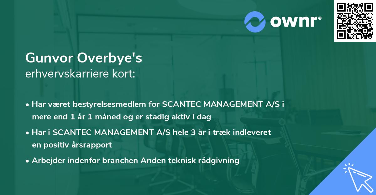 Gunvor Overbye's erhvervskarriere kort