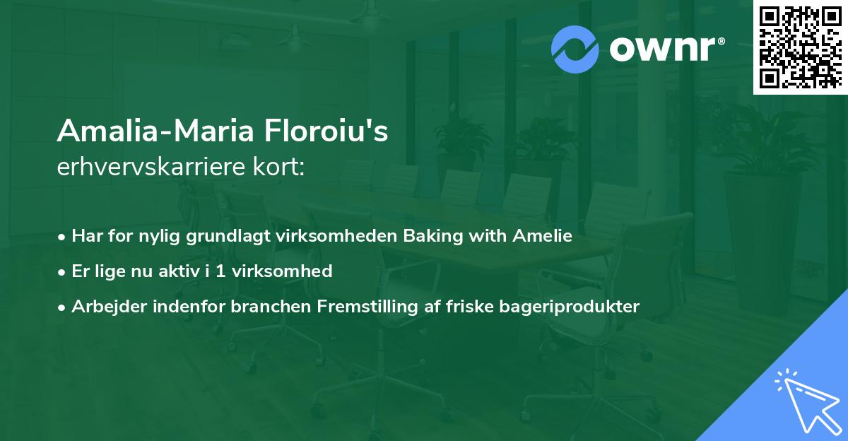 Amalia-Maria Floroiu's erhvervskarriere kort