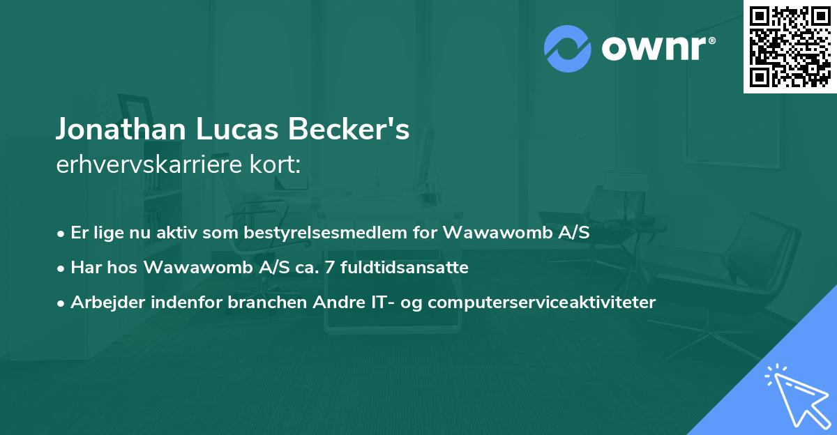 Jonathan Lucas Becker's erhvervskarriere kort