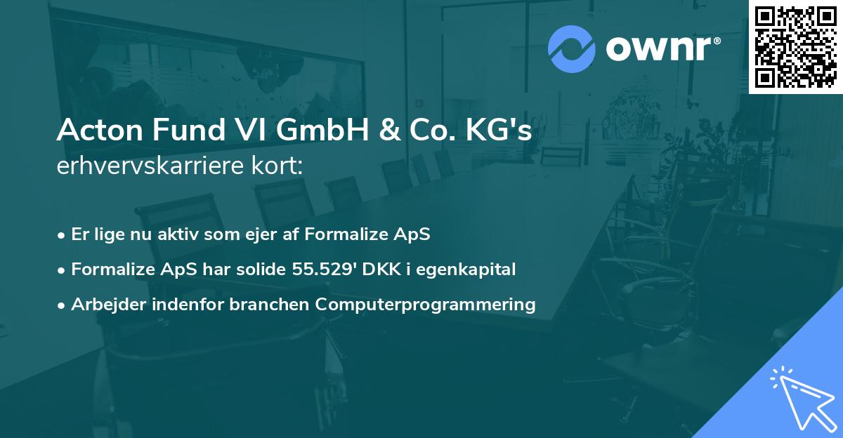 Acton Fund VI GmbH & Co. KG's erhvervskarriere kort