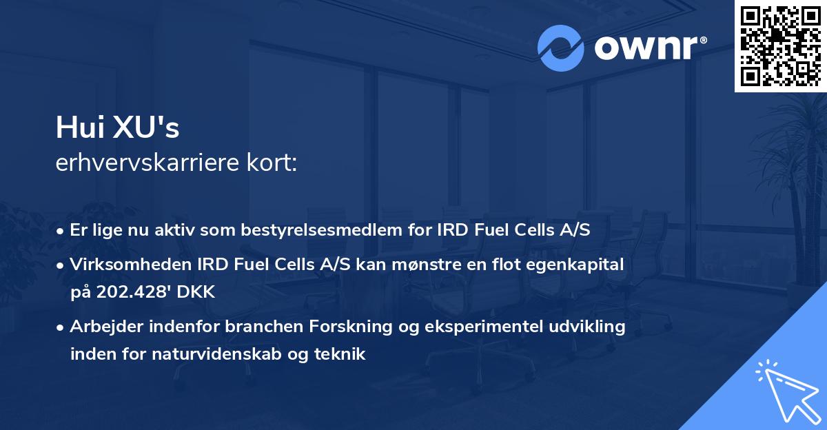 Hui XU's erhvervskarriere kort