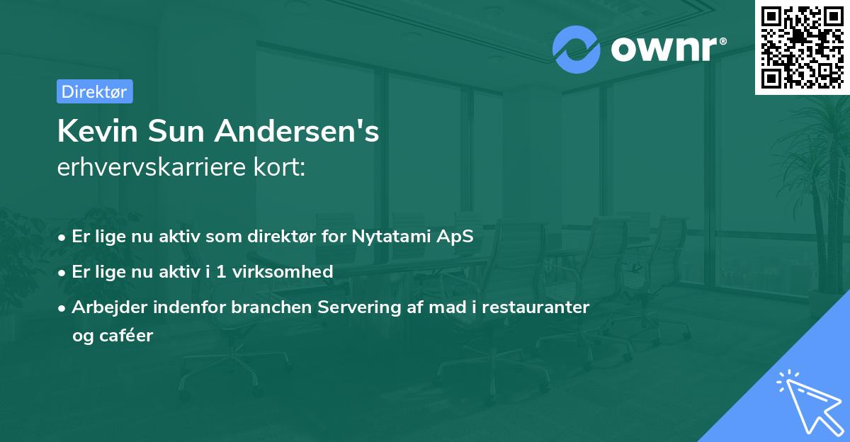 Kevin Sun Andersen's erhvervskarriere kort