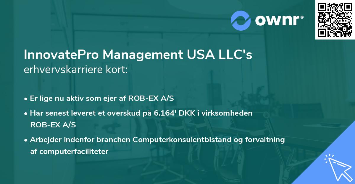 InnovatePro Management USA LLC's erhvervskarriere kort