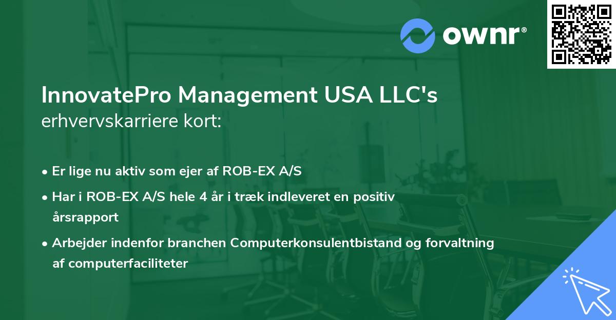 InnovatePro Management USA LLC's erhvervskarriere kort