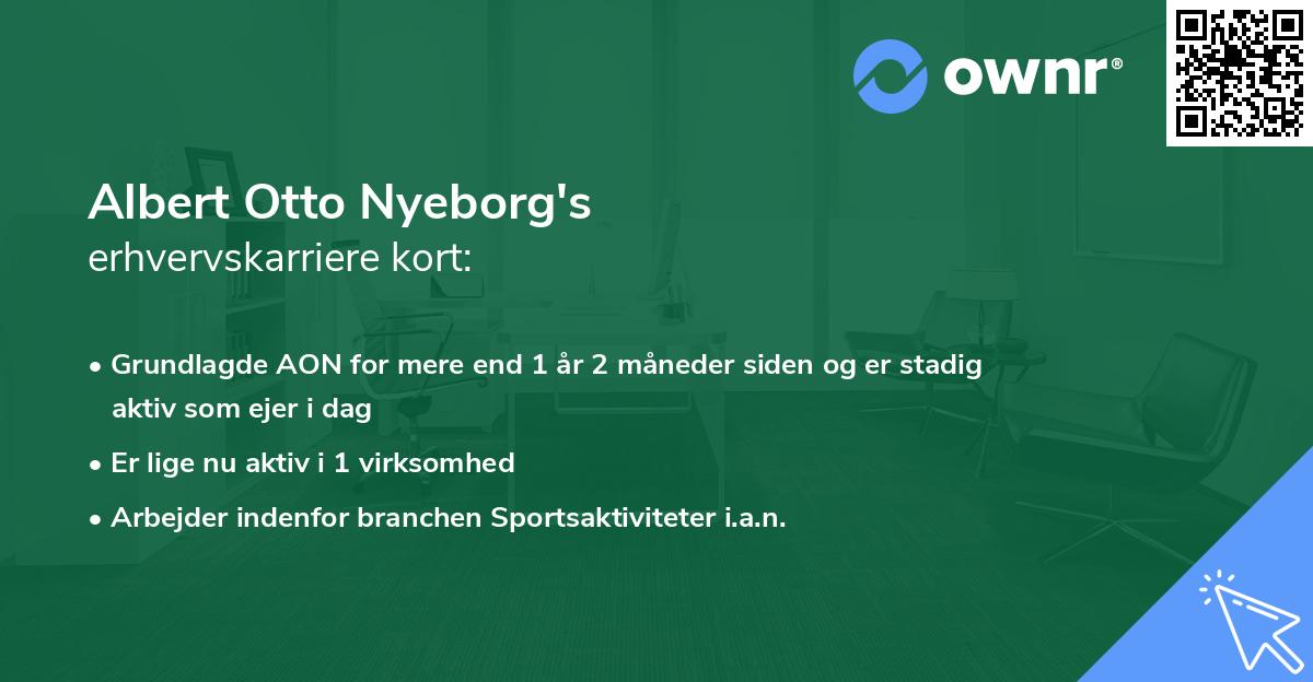 Albert Otto Nyeborg's erhvervskarriere kort