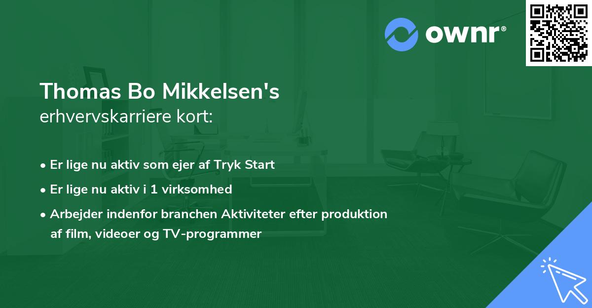 Thomas Bo Mikkelsen's erhvervskarriere kort