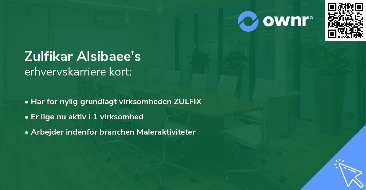 Zulfikar Alsibaee's erhvervskarriere kort