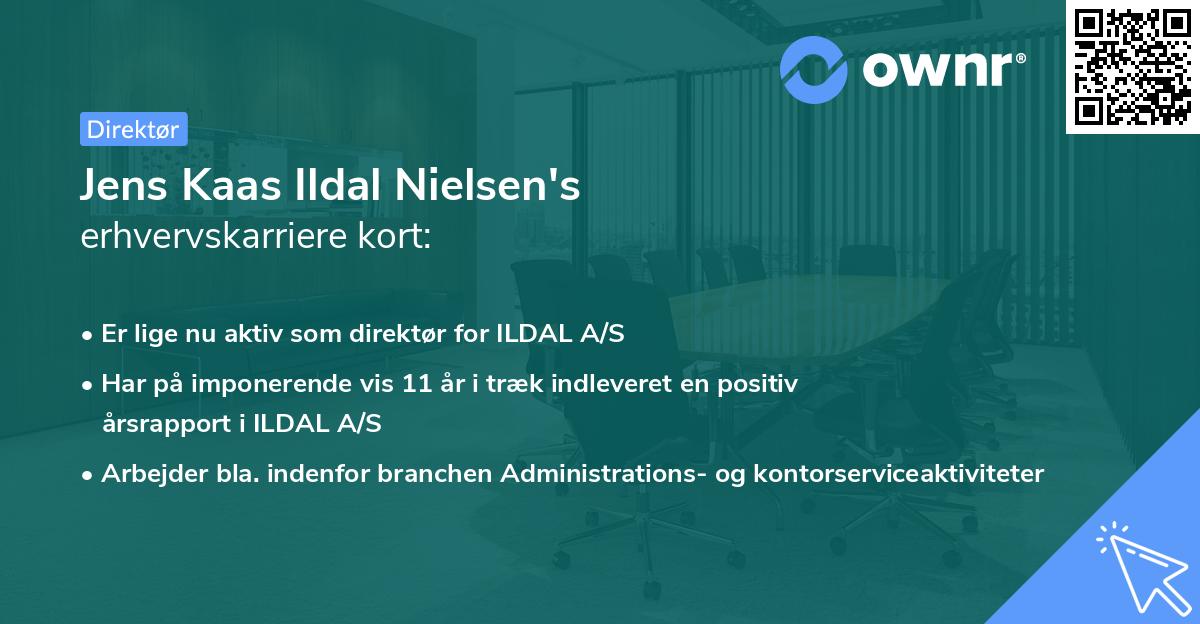 Jens Kaas Ildal Nielsen's erhvervskarriere kort