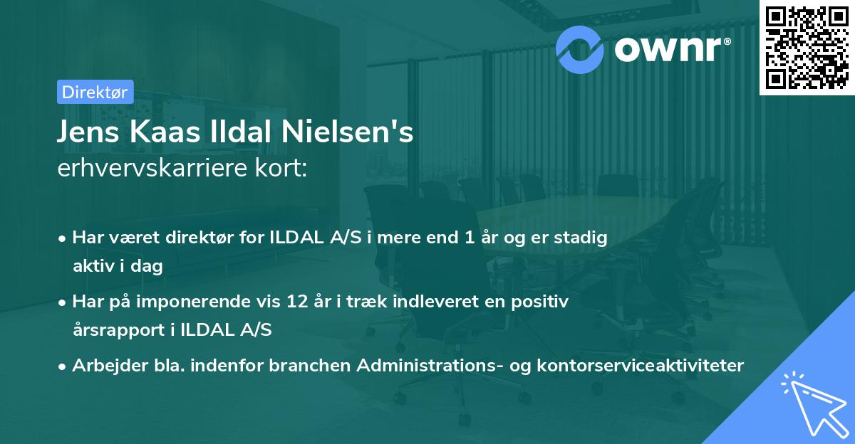 Jens Kaas Ildal Nielsen's erhvervskarriere kort