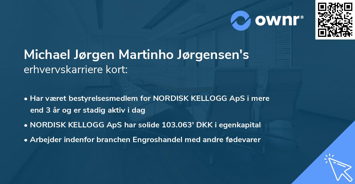 Michael Jørgen Martinho Jørgensen's erhvervskarriere kort