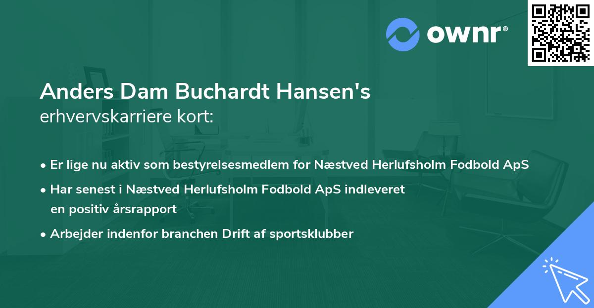 Anders Dam Buchardt Hansen's erhvervskarriere kort