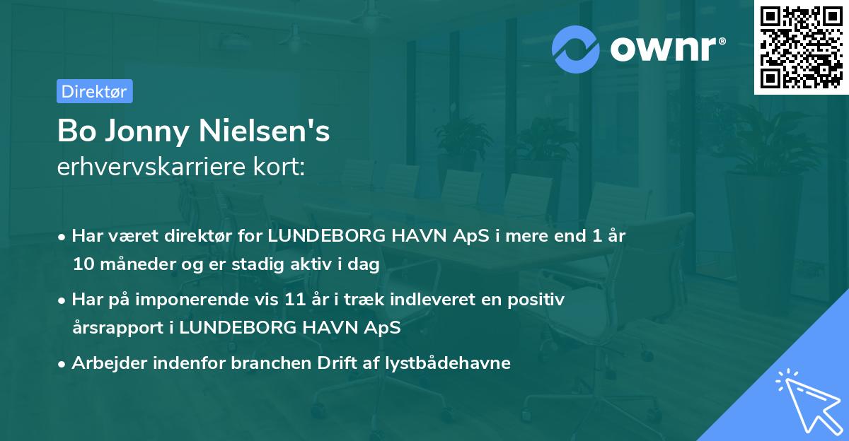 Bo Jonny Nielsen's erhvervskarriere kort