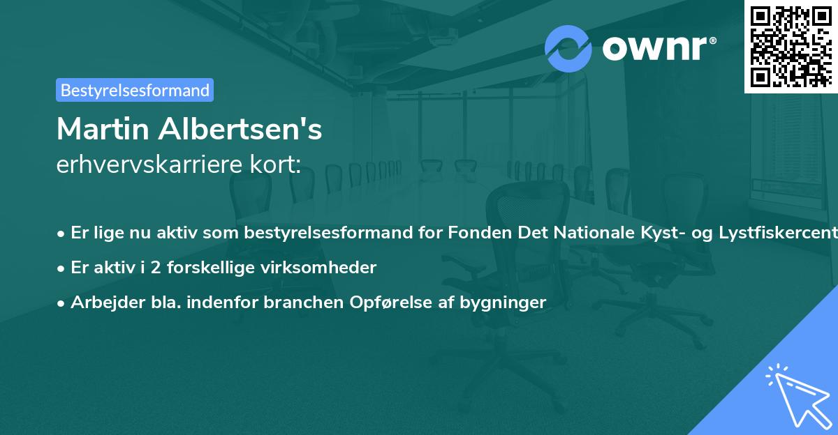 Martin Albertsen's erhvervskarriere kort
