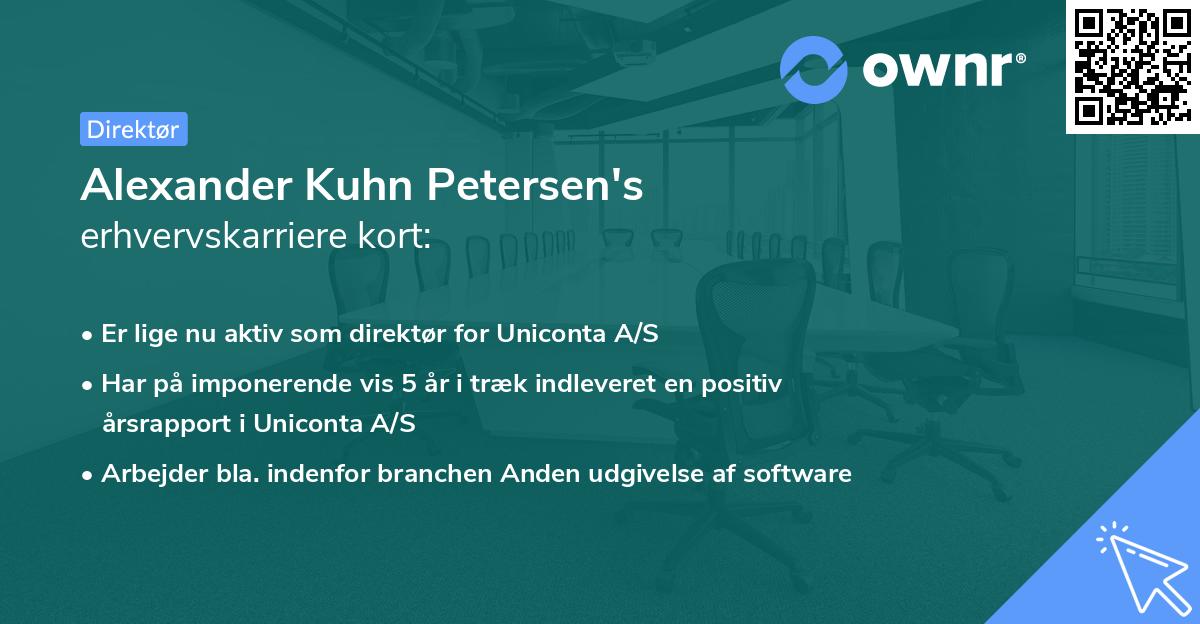 Alexander Kuhn Petersen's erhvervskarriere kort