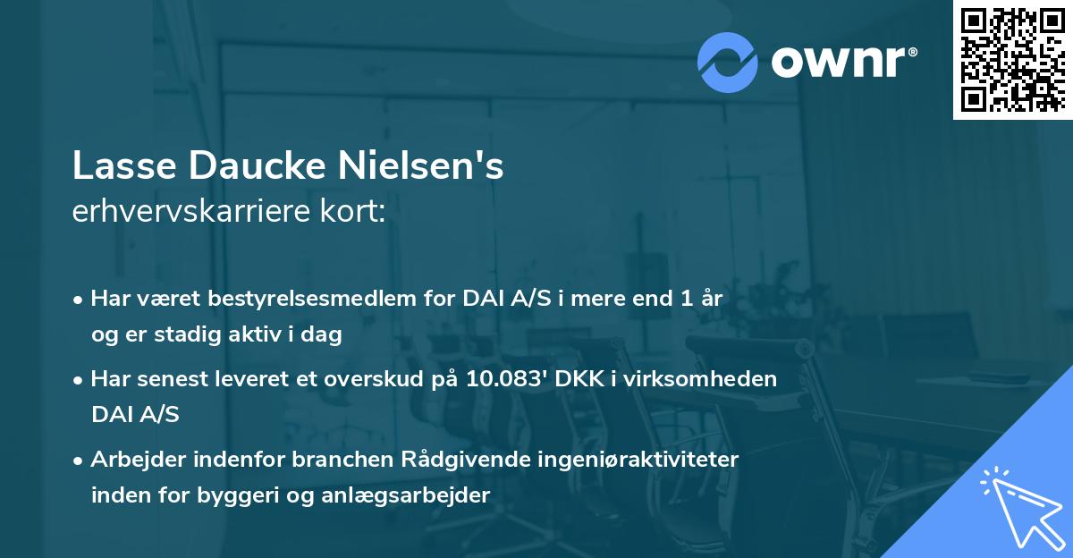 Lasse Daucke Nielsen's erhvervskarriere kort