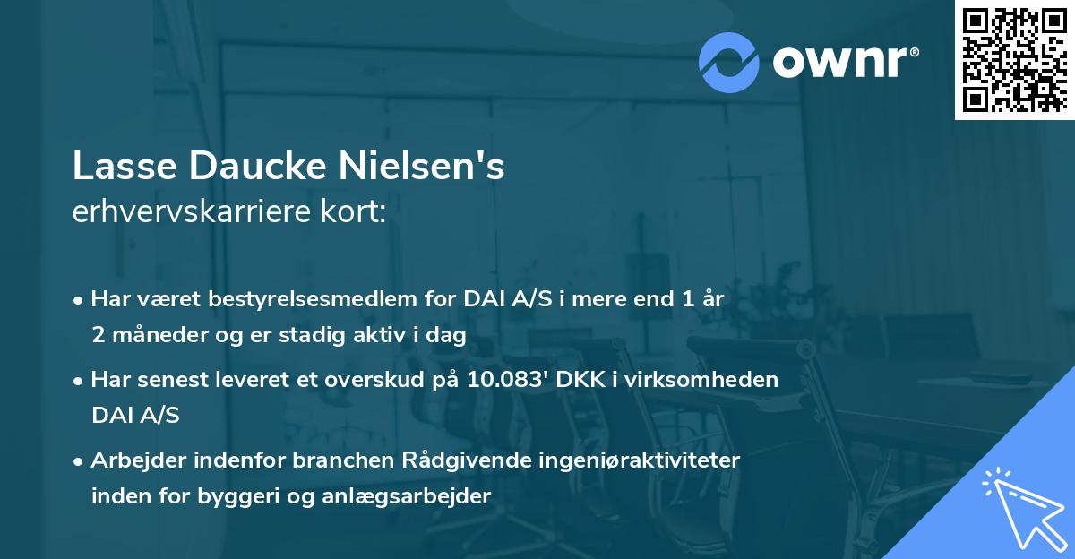 Lasse Daucke Nielsen's erhvervskarriere kort