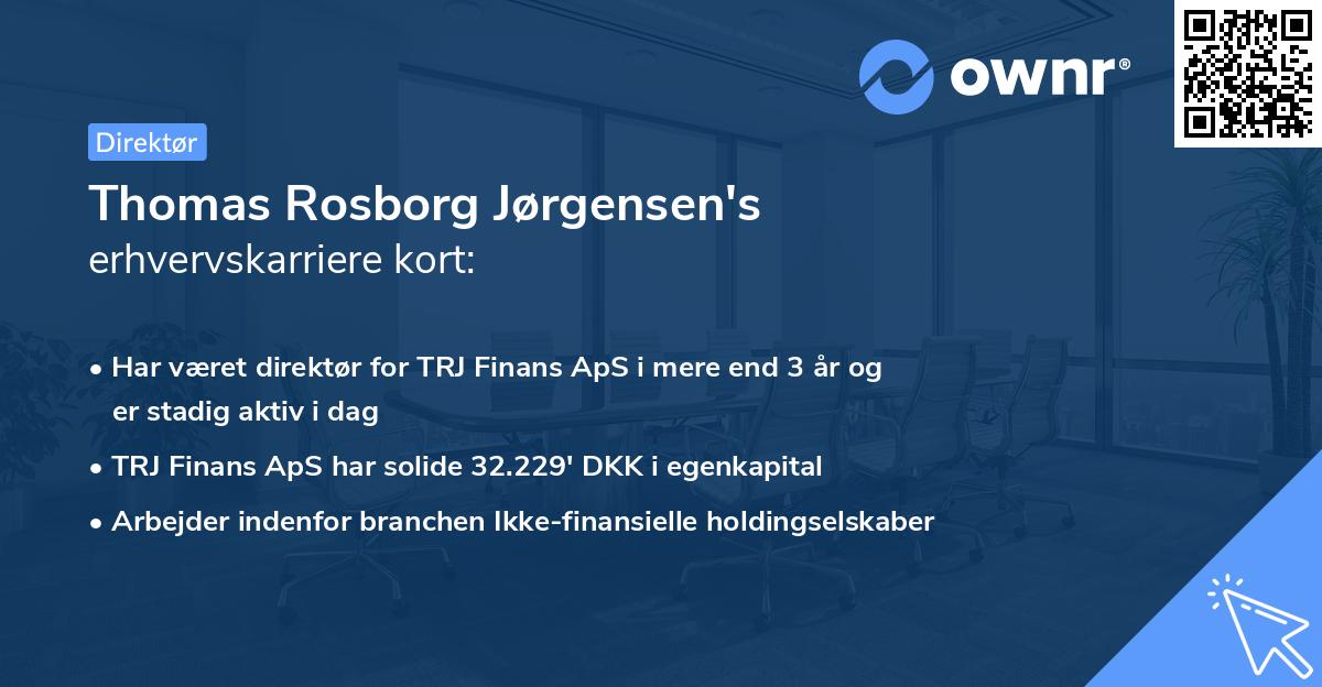 Thomas Rosborg Jørgensen's erhvervskarriere kort