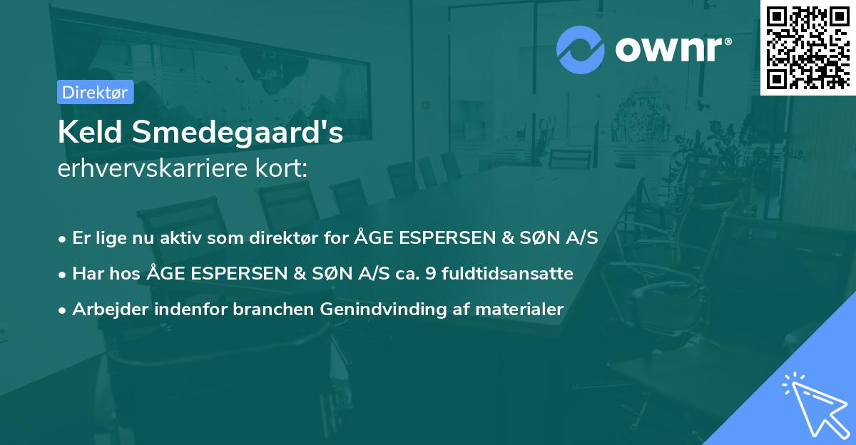 Keld Smedegaard's erhvervskarriere kort