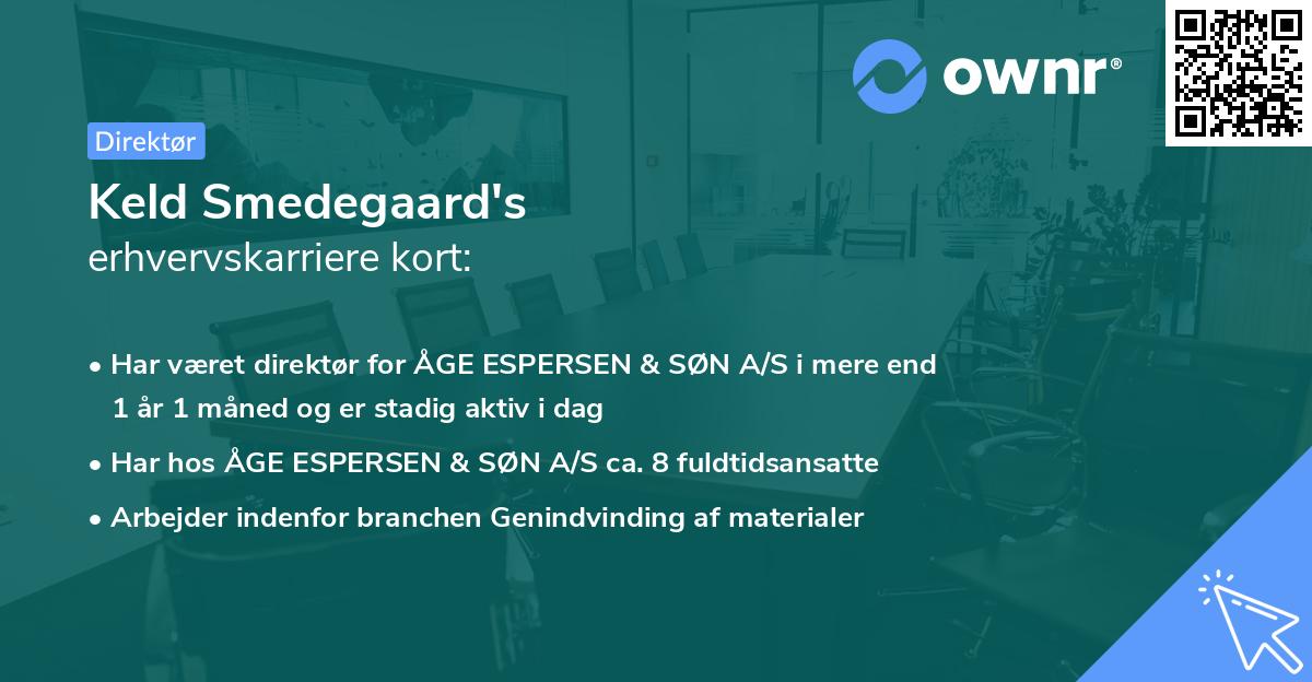 Keld Smedegaard's erhvervskarriere kort