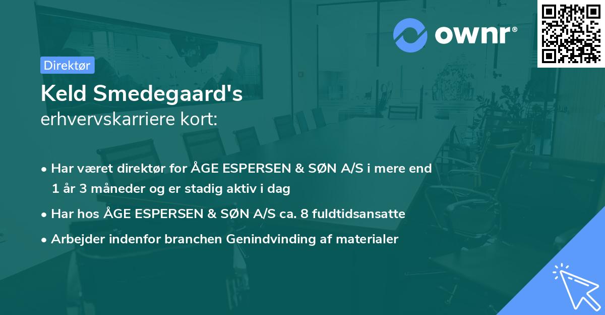 Keld Smedegaard's erhvervskarriere kort