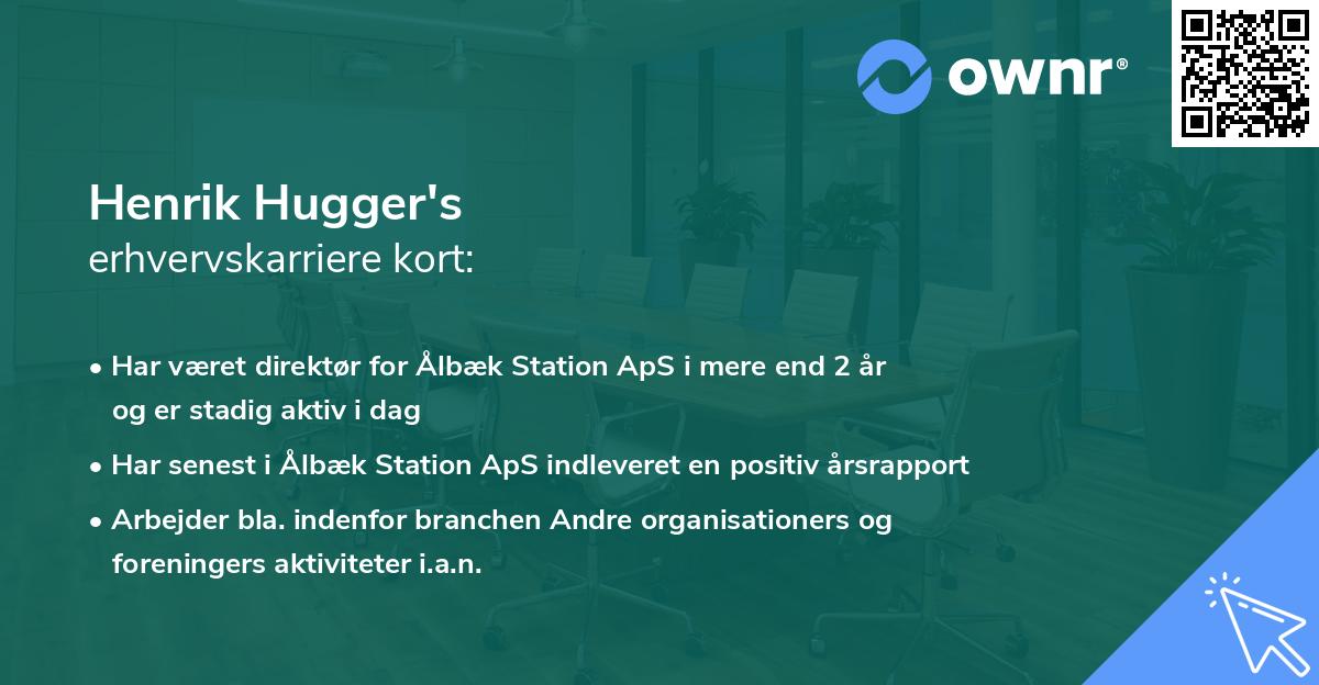 Henrik Hugger's erhvervskarriere kort