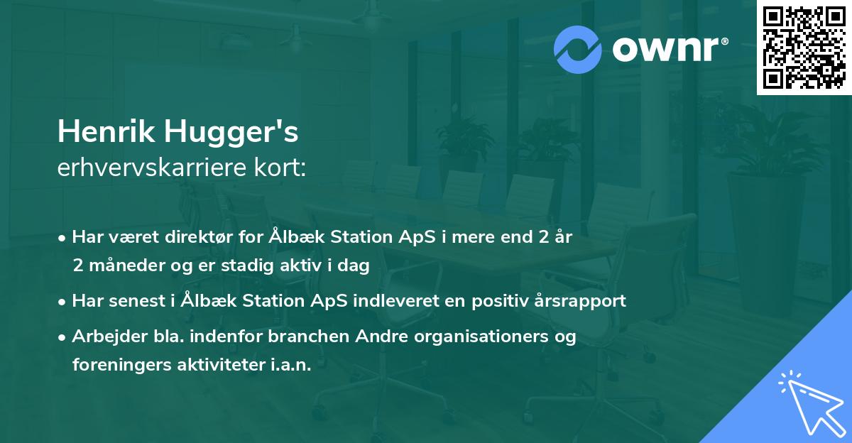 Henrik Hugger's erhvervskarriere kort