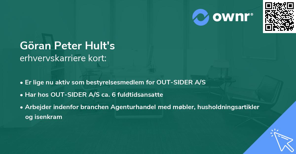 Göran Peter Hult's erhvervskarriere kort