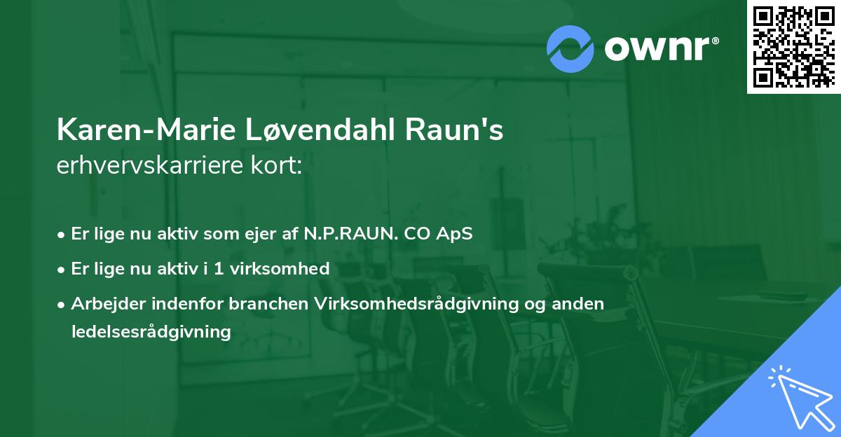Karen-Marie Løvendahl Raun's erhvervskarriere kort
