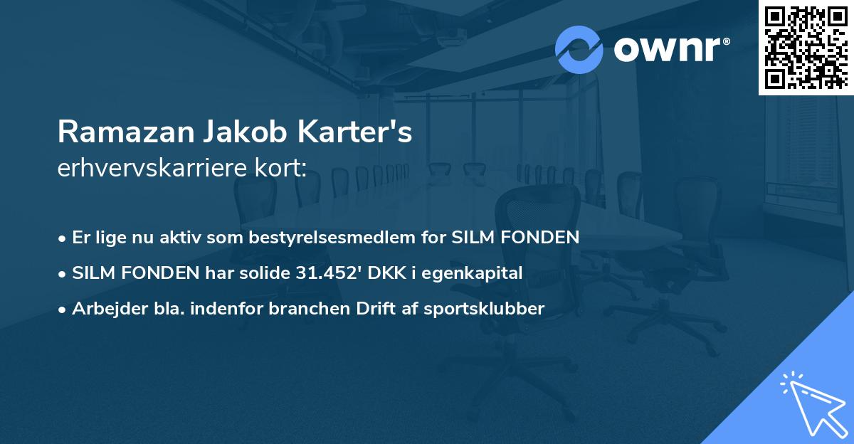 Ramazan Jakob Karter's erhvervskarriere kort