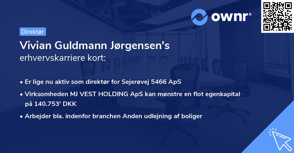 Vivian Guldmann Jørgensen's erhvervskarriere kort