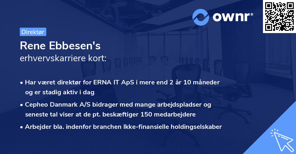 Rene Ebbesen's erhvervskarriere kort