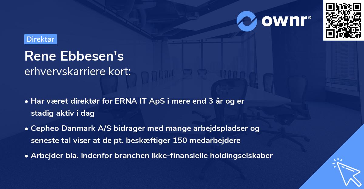 Rene Ebbesen's erhvervskarriere kort