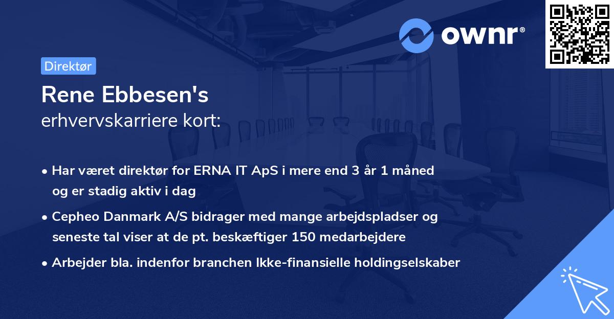 Rene Ebbesen's erhvervskarriere kort