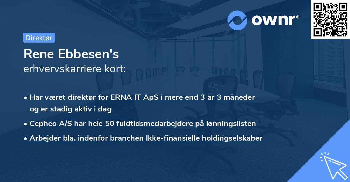 Rene Ebbesen's erhvervskarriere kort