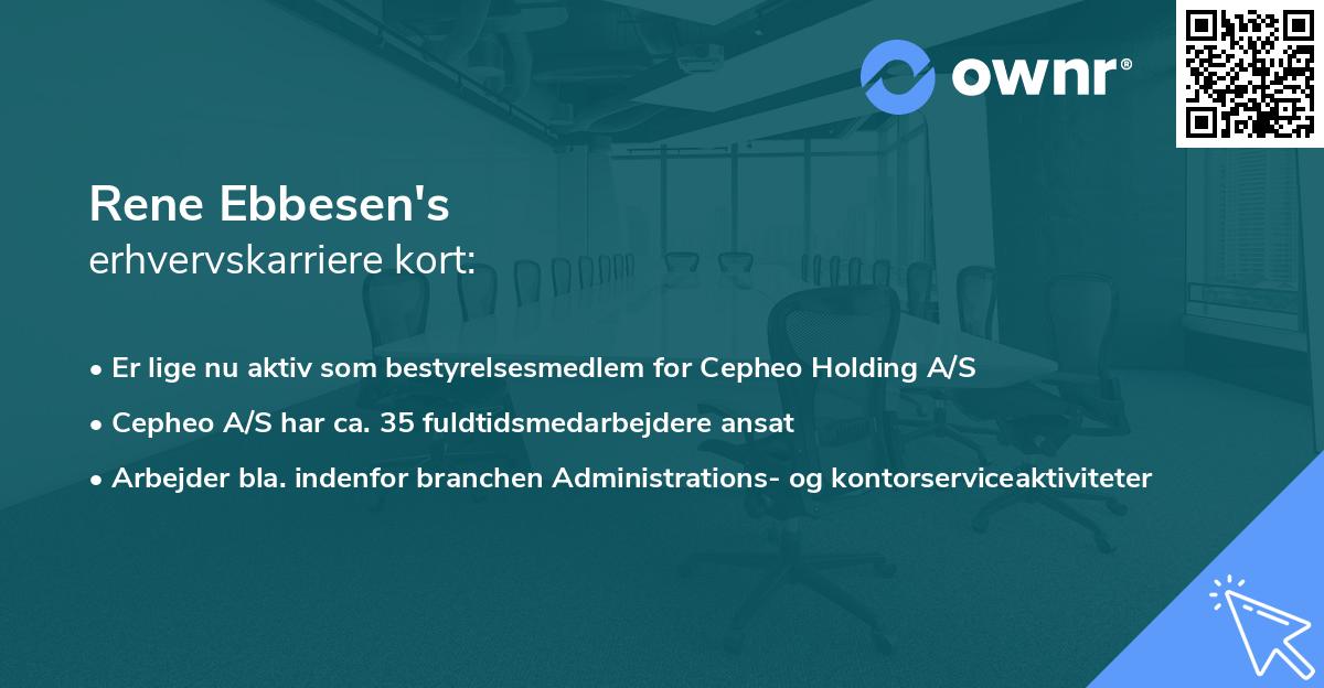 Rene Ebbesen's erhvervskarriere kort