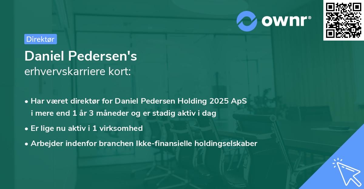 Daniel Pedersen's erhvervskarriere kort