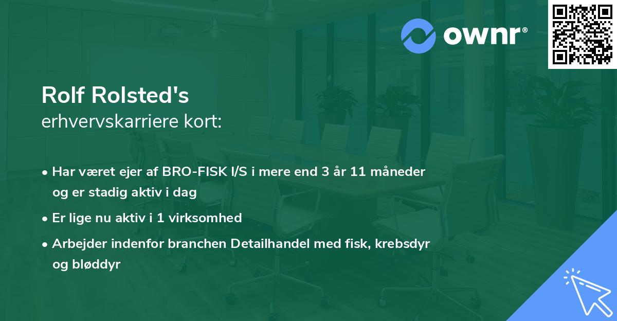 Rolf Rolsted's erhvervskarriere kort