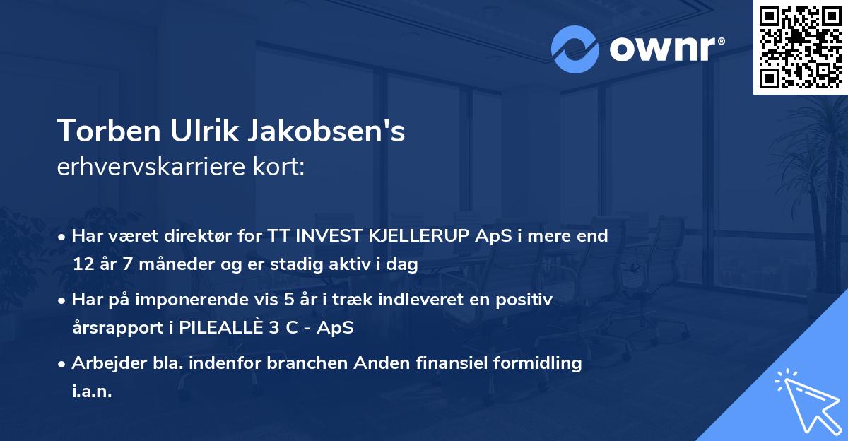 Torben Ulrik Jakobsen's erhvervskarriere kort