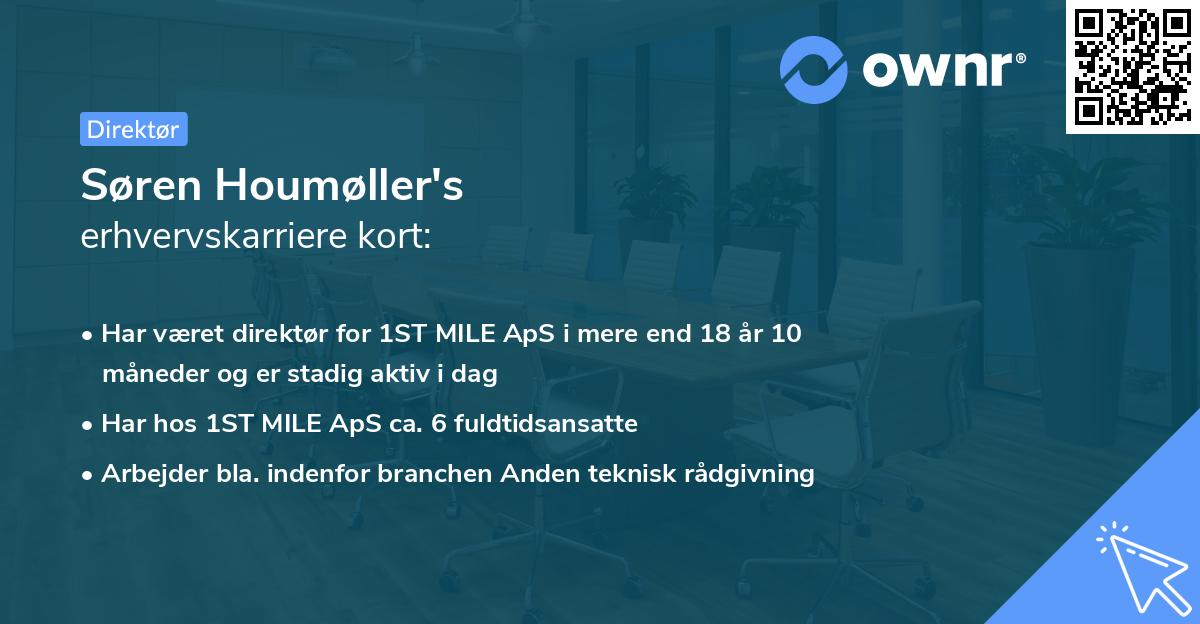 Søren Houmøller's erhvervskarriere kort