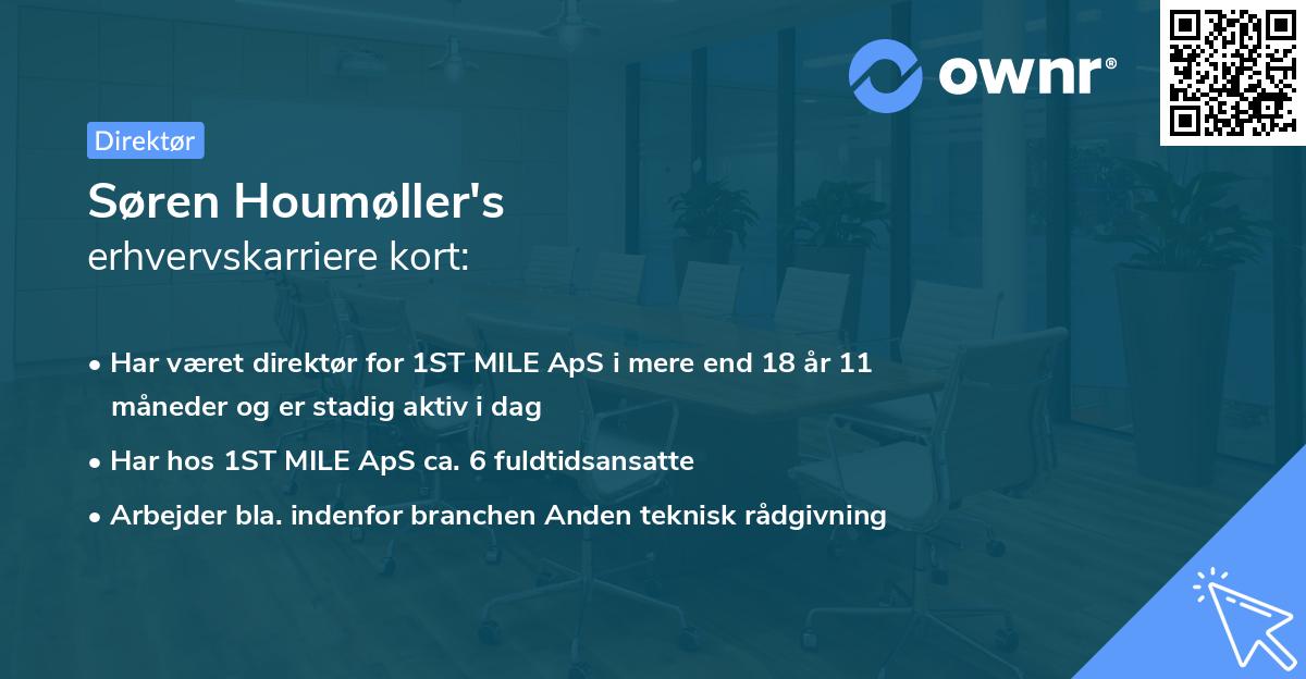 Søren Houmøller's erhvervskarriere kort