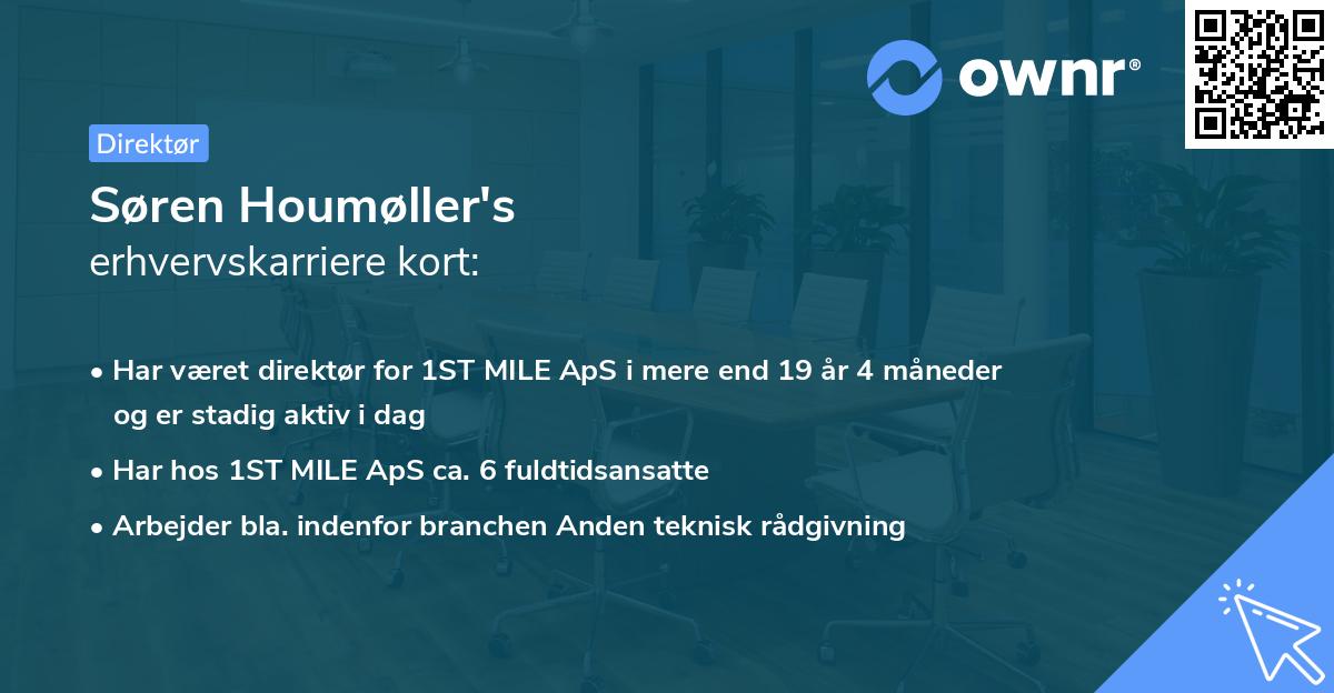 Søren Houmøller's erhvervskarriere kort