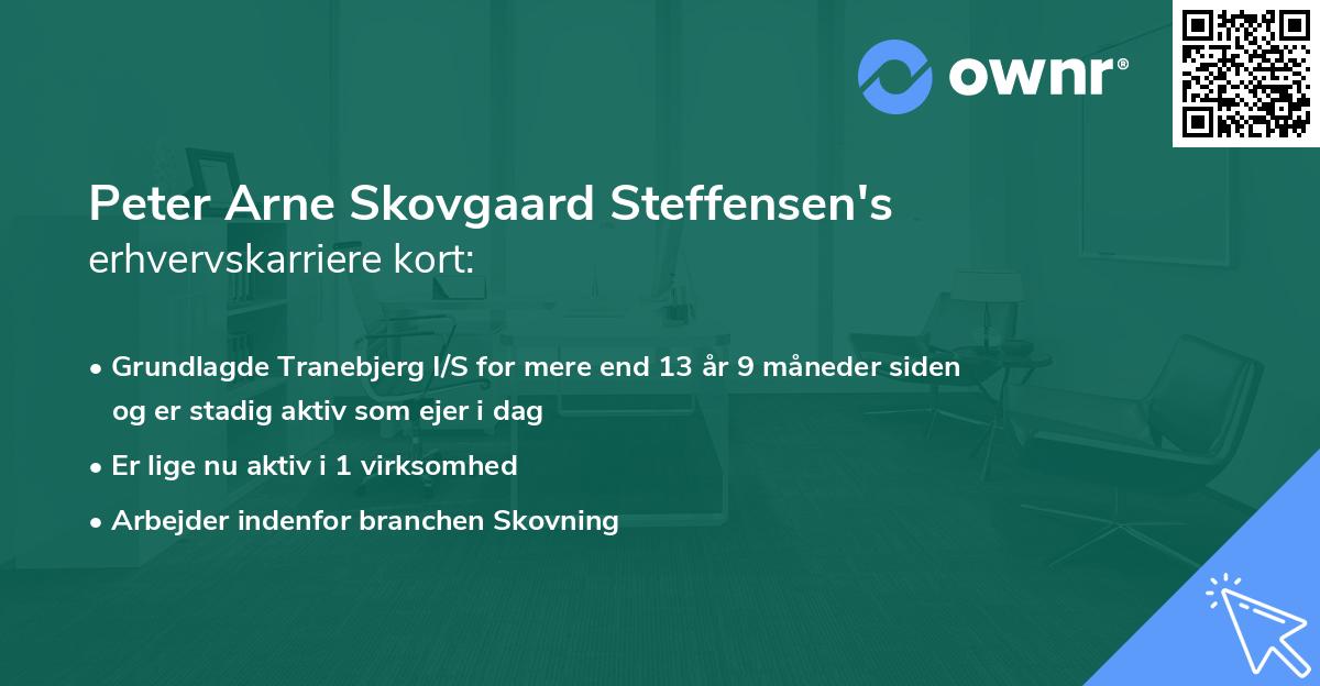Peter Arne Skovgaard Steffensen's erhvervskarriere kort