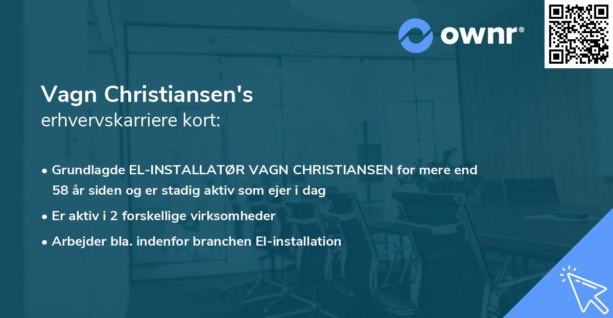 Vagn Christiansen's erhvervskarriere kort