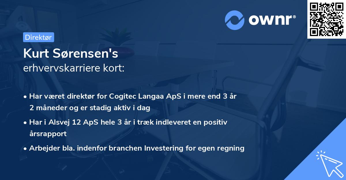Kurt Sørensen's erhvervskarriere kort