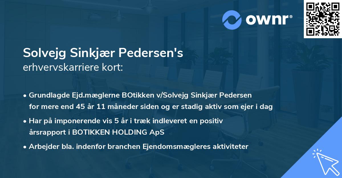 Solvejg Sinkjær Pedersen's erhvervskarriere kort