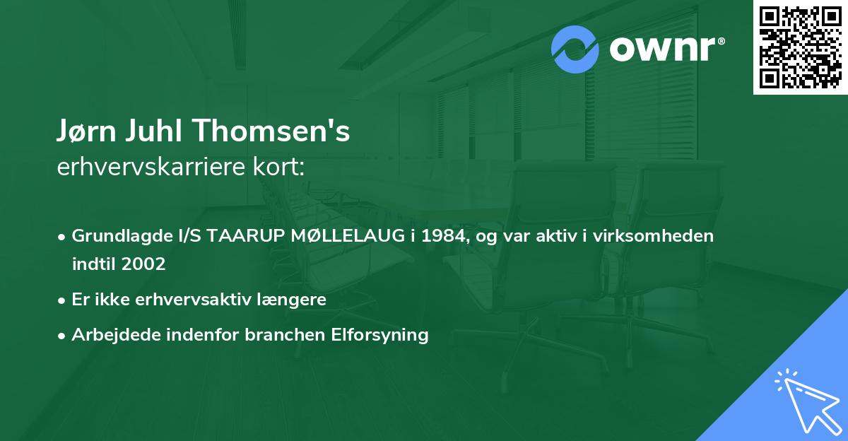 Jørn Juhl Thomsen's erhvervskarriere kort
