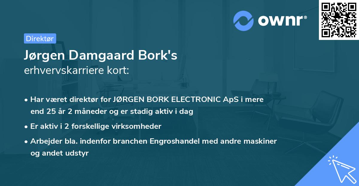Jørgen Damgaard Bork's erhvervskarriere kort