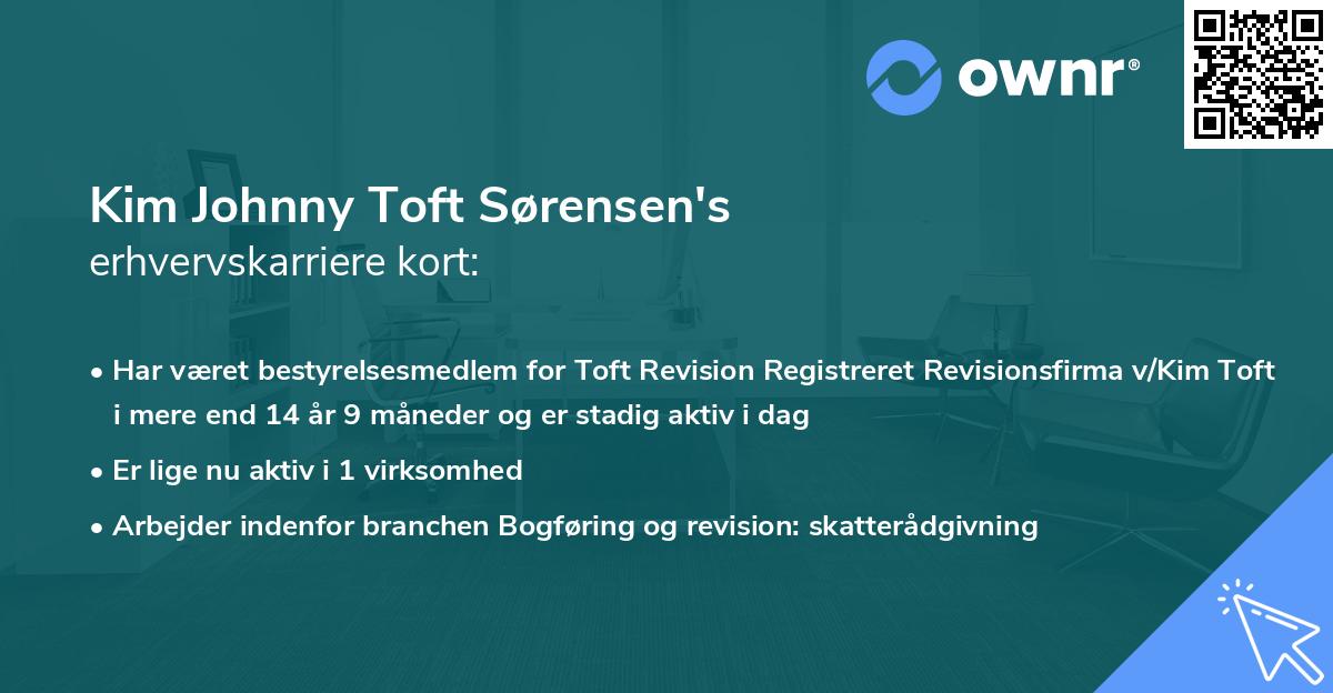 Kim Johnny Toft Sørensen's erhvervskarriere kort