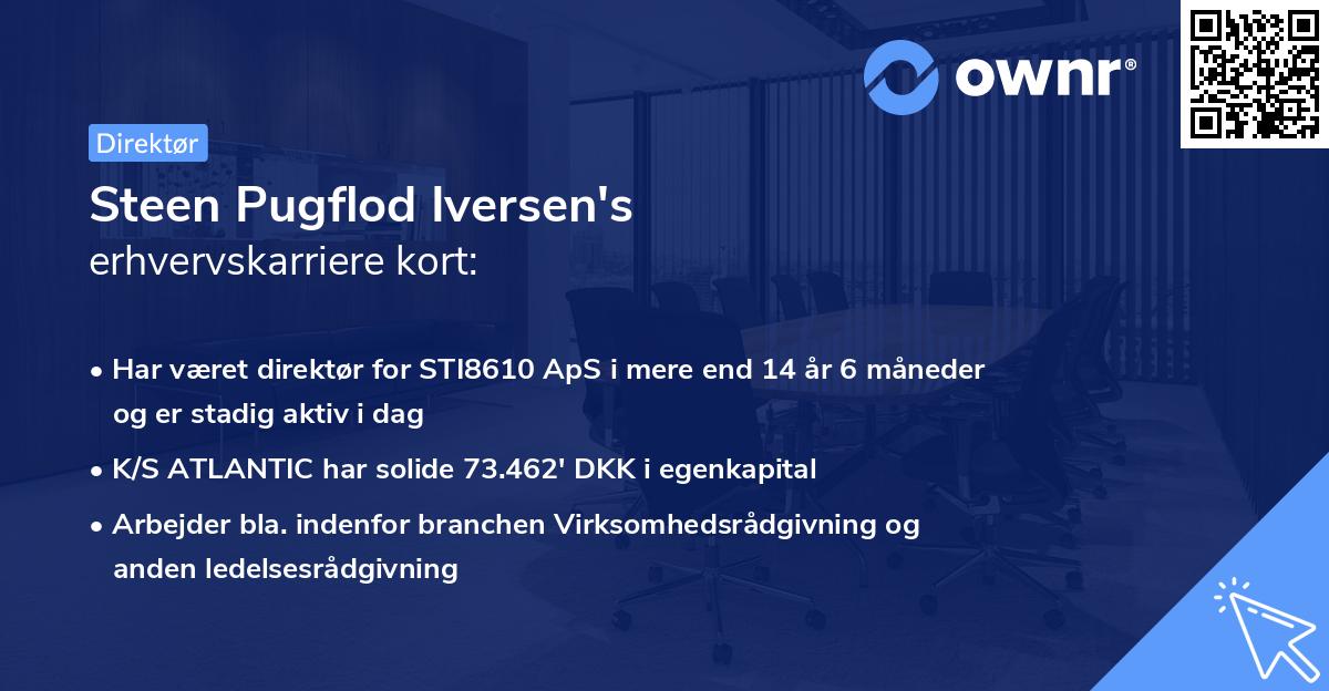 Steen Pugflod Iversen's erhvervskarriere kort