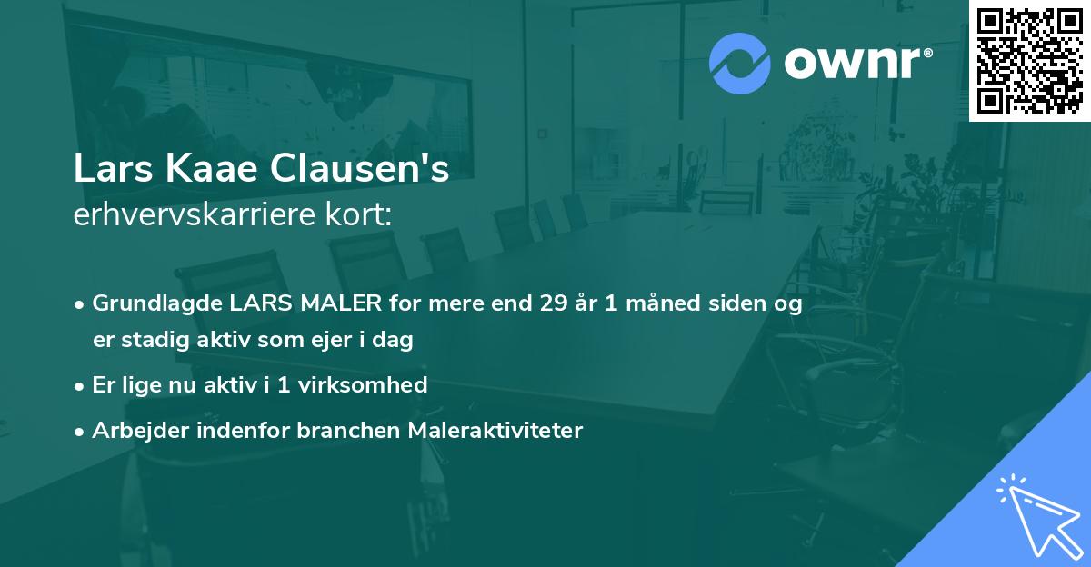 Lars Kaae Clausen's erhvervskarriere kort